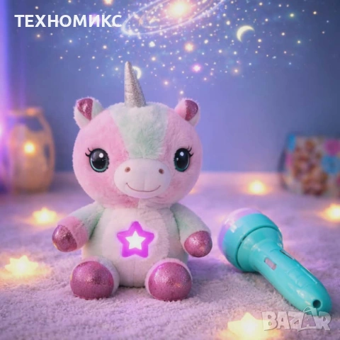 Плюшена играчка с нощна лампа 2в1 + детски фенер-проектор със светлинни картинки , снимка 3 - Други - 53691486