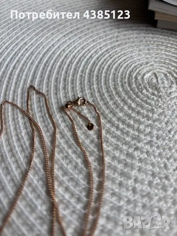 Сребърно колие с розово злато на Pandora, снимка 2 - Колиета, медальони, синджири - 49823613