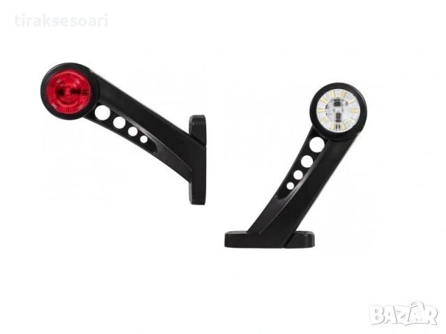 Комплект 2 бр. LED рогчета с ротация 180 мм 12V-24V – Въртящи габарити за камион и ремарке