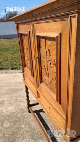Шкаф ретро масив №117, снимка 3 - Секции и витрини - 53957681