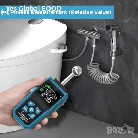 DURFICST влагомер Pin/Pinless с цветен LCD и аларма, снимка 6 - Друга електроника - 53497215