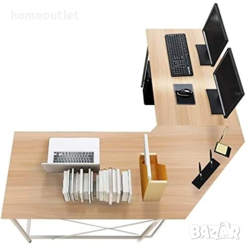 ПРОМОЦИЯ Ъглово бюро с L-образен плот и универсално приложение 10CZWKZJ02-MO, снимка 3 - Бюра - 50861430