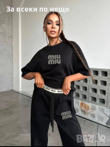 Miu Miu Дамски Комплект С 2 Части Тениска И Долнище Миу Миу - 2 Цвята Код A468, снимка 3 - Комплекти - 50089862