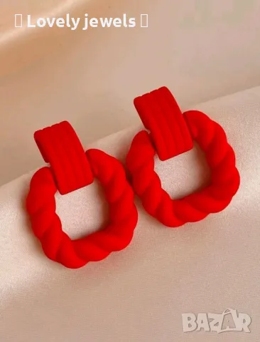 Изключително красиви обици червени 17