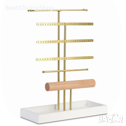 стойка за бижута, висока стойка за синджири, гривни, обеци 6 нива, снимка 7 - Други - 53459135