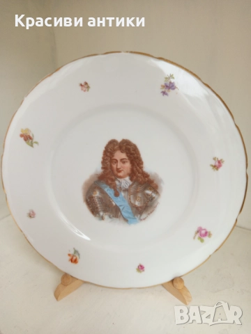 Порцелан чиния Meissen, колекционерска, Philippe d' Orleans , снимка 3 - Антикварни и старинни предмети - 52371878