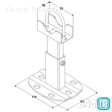 Регулируема ПОДОВА Конзола / Стойка за АЛУМИНИЕВ радиатор, снимка 4 - ВИК - 49614935