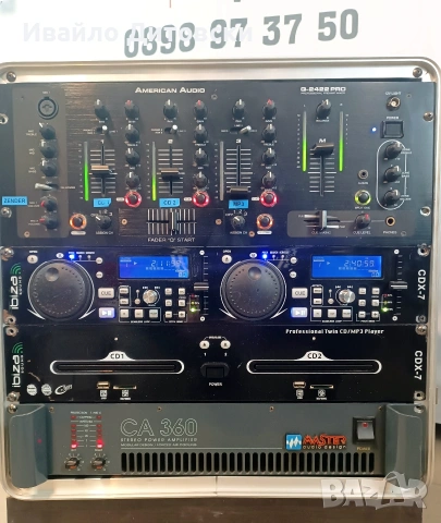 Рак с техника., снимка 2 - Ресийвъри, усилватели, смесителни пултове - 54044831