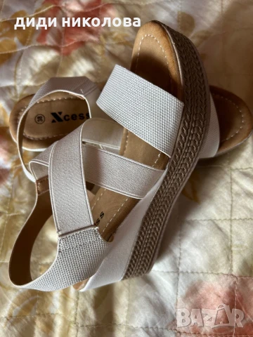 Бели сандали, снимка 3 - Сандали - 50626416