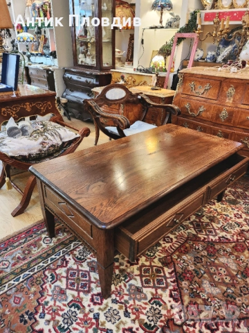 Холна маса с голямо двустранно чекмедже, снимка 3 - Маси - 52827322