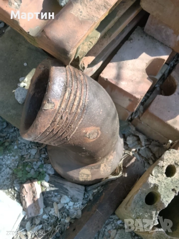 Стари керамични канализационни тръби (ВиК) + коляно, снимка 5 - Градински мебели, декорация  - 53861327