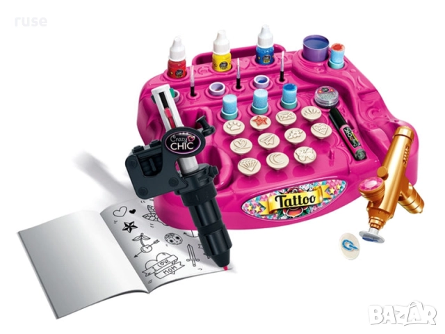 НОВО! Детски комплект за татуировки Clementoni Tattoo Studio, снимка 2 - Образователни игри - 51467738