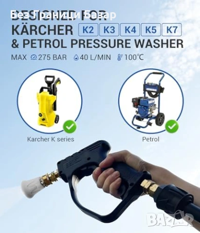 Нов компактен Пистолет за водоструйка с бърза връзка 1/4 за Karcher K2 K3 K4 K5 K7, снимка 7 - Други стоки за дома - 54209339