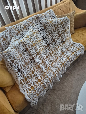 Плетена покривка, снимка 2 - Покривки за маси - 53290848
