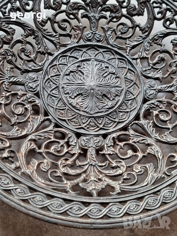 Руска ажурна декоративна чиния Касли, снимка 2 - Антикварни и старинни предмети - 53098783