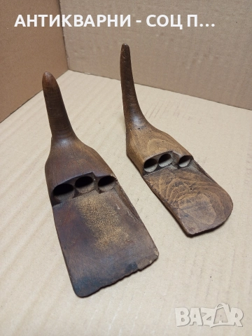 Комплект Соц Стари Дървени Паламарки Паламарка За Жътва На Житни Култури От Старото Време. 