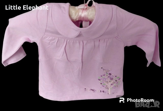 Блузка с дълъг ръкав за 6-9 мес мом,"Love tree,little birdy",Англия/нова