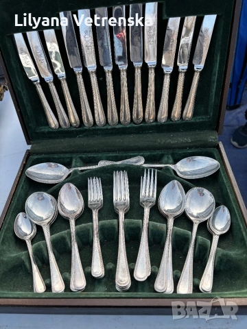 Комплект посребрени прибори за хранене 