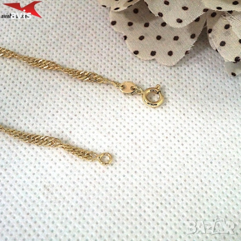 Синджир с 14К златно покритие 254593, снимка 3 - Колиета, медальони, синджири - 53942961