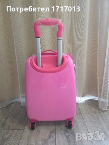 Розов детски куфар Hello Kitty на колелца, снимка 4 - Други - 51483561