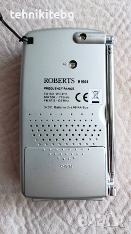⭐⭐⭐ ROBERTS R9924 ⭐⭐⭐ Портативно (джобно) радио, снимка 3 - Радиокасетофони, транзистори - 49658814