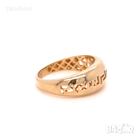 Златен дамски пръстен 1,80гр. размер:57 14кр. проба:585 модел:38178-2, снимка 3 - Пръстени - 54038659