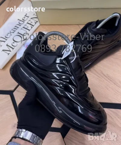 Мъжки черни кецове  Alexander McQueen-BR93z, снимка 5 - Маратонки - 49322992