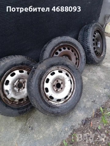 Гуми с джанти 15 цола 4броя 80лв за Волксваген Голф 4  1.9 дизел 90к.с 2000г