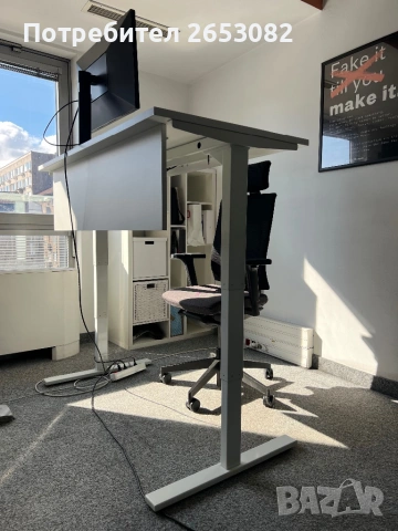 Офис сет - регулеруемо бюро и стол, снимка 4 - Бюра - 53616163