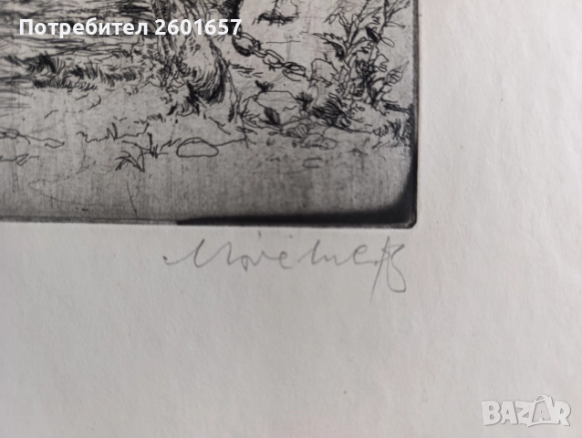 Много стара гравюра, подписана., снимка 4 - Картини - 51620414