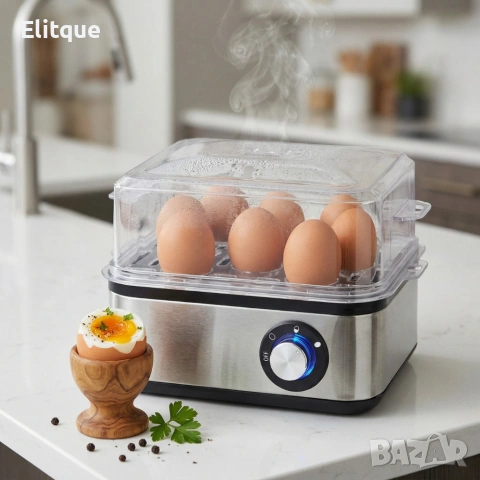Електрически уред за варене на яйца - до 8 яйца – автоматично изключване и звуков сигнал 