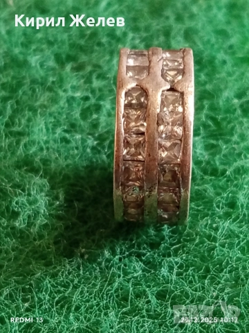 Луксозен сребърен пръстен BVLGARI с кристали марков 22248, снимка 2 - Пръстени - 52909715