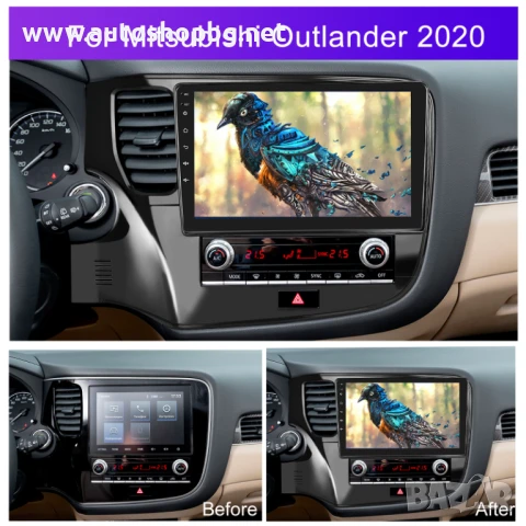 10" Carplay Android Auto за Mitsubishi Outlander 2019-2021, снимка 3 - Аксесоари и консумативи - 50998211