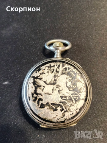 Швейцарски джобен часовник с посребрени капаци 1905г. - 10 РУБИНА - ПРОМОЦИЯ, снимка 14 - Джобни - 50521710