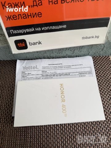 НОВ❗️36 Месеца ГАР.❗️- НЕразпечатан❗️ Honor 400 ❗️Лизинг от 26лв/м 8/512gb Midnight black , снимка 5 - Други - 51987000