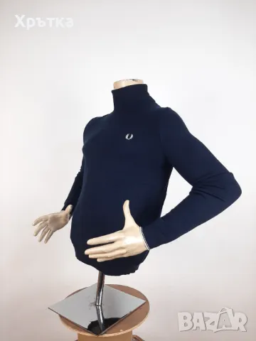 Fred Perry Roll Neck - Оригинален мъжки пуловер размер M, снимка 4 - Пуловери - 48481868