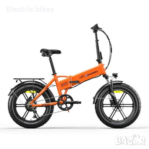 Сгъваем електрически велосипед Eletronbike OD20 – 350W, 48V, до 100 км пробег, снимка 7 - Велосипеди - 54136356