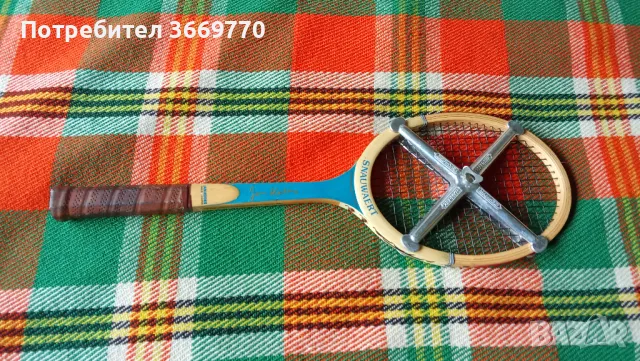 Винтидж тенис ракета дървена Snauwaret, снимка 3 - Тенис - 49861524