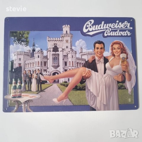 Метална релефна табела Budweiser, снимка 2 - Декорация за дома - 50878466