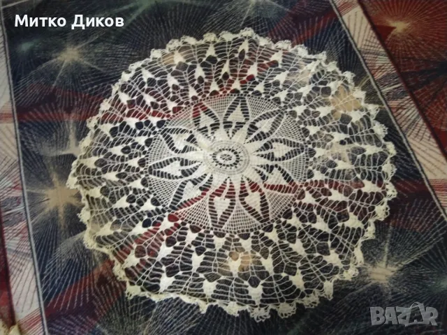 Покривка плетени на една кука фи 97см нова, снимка 2 - Декорация за дома - 49680582