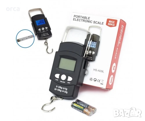 Кантар до 50 кг – Електронна везна с линиика за риболов и пътуване, снимка 2 - Такъми - 51822440