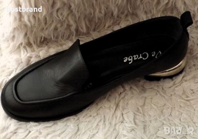 Дамски елегантни обувки от естествена кожа, на нисък ток, код 384/119 , снимка 6 - Дамски елегантни обувки - 46407404