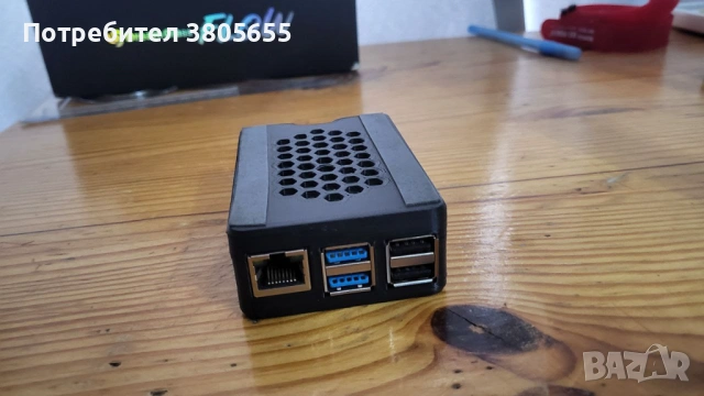 Raspberry Pi 4 Model B + 3D принтиран корпус Carbon Fiber