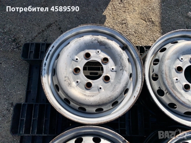 4бр.Оригинални железни джанти 15цола 5x130 за Mercedes Sprinter,Vw LT, снимка 7 - Гуми и джанти - 51808893