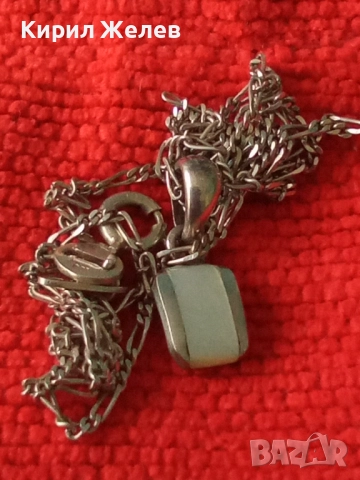 ЕЛЕГАНТЕН СЕДЕФЕН СРЕБЪРЕН МЕДАЛЬОН РОДИРАНО СРЕБРО 925 с ФИНА СРЕБЪРНА ВЕРИЖКА GOLDAS 925 40339, снимка 11 - Колиета, медальони, синджири - 50416944