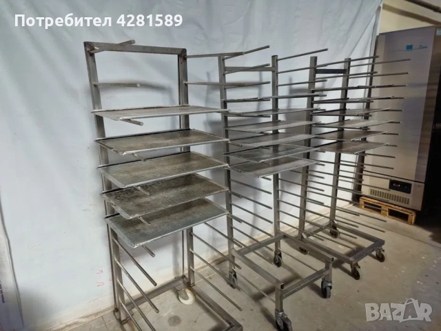 Универсални немски колички-стойка за тави с размери 60/40см и 60/80см, снимка 10 - Други машини и части - 53655029