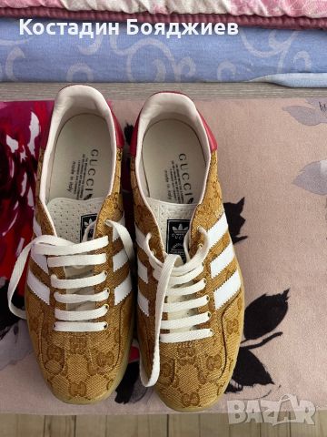 Обувки GUCCI x adidas Gazelle Brown, снимка 1