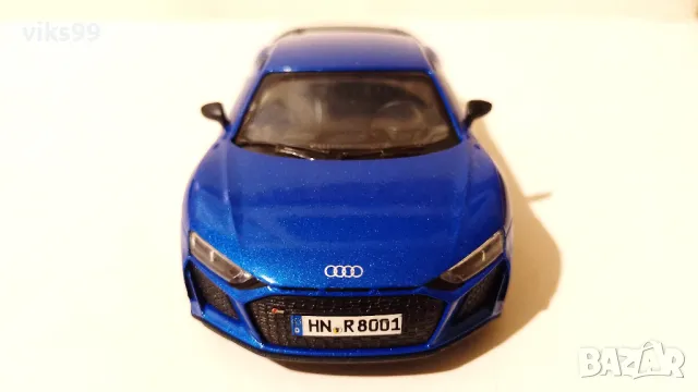 2020 Audi R8 Coupe, Blue - Kinsmart 5422 - 1:36, снимка 7 - Колекции - 47033750