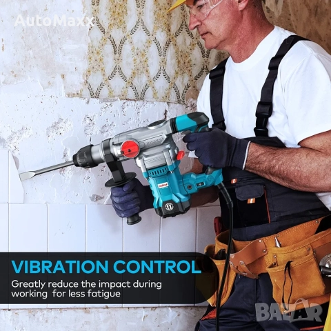 ENEACRO SDS-Plus Перфоратор, 1500 W 6 Джаула, къртач с променлива скорост 0-920 об/мин с 4 функции , снимка 6 - Бормашини - 52180197