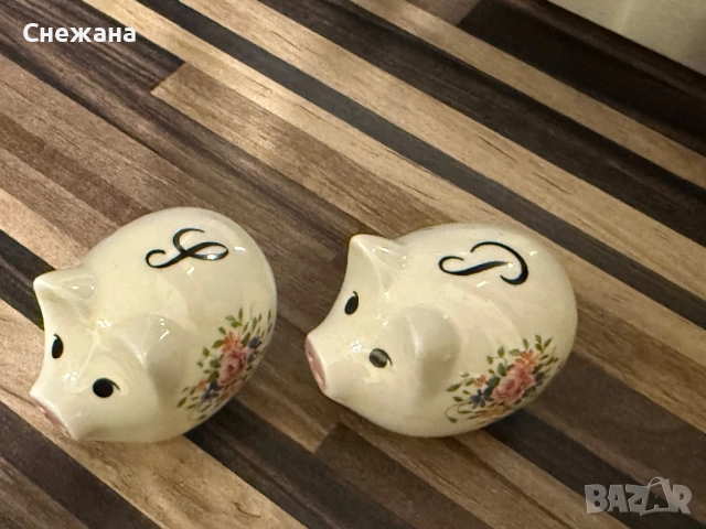Порцеланов комплект за сол и пипер, снимка 2 - Други ценни предмети - 52978963